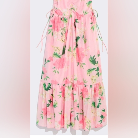 Stunning Vineyard Vines Kentucky Derby Dress In Foral Pink And Green - Picture 8 of 9